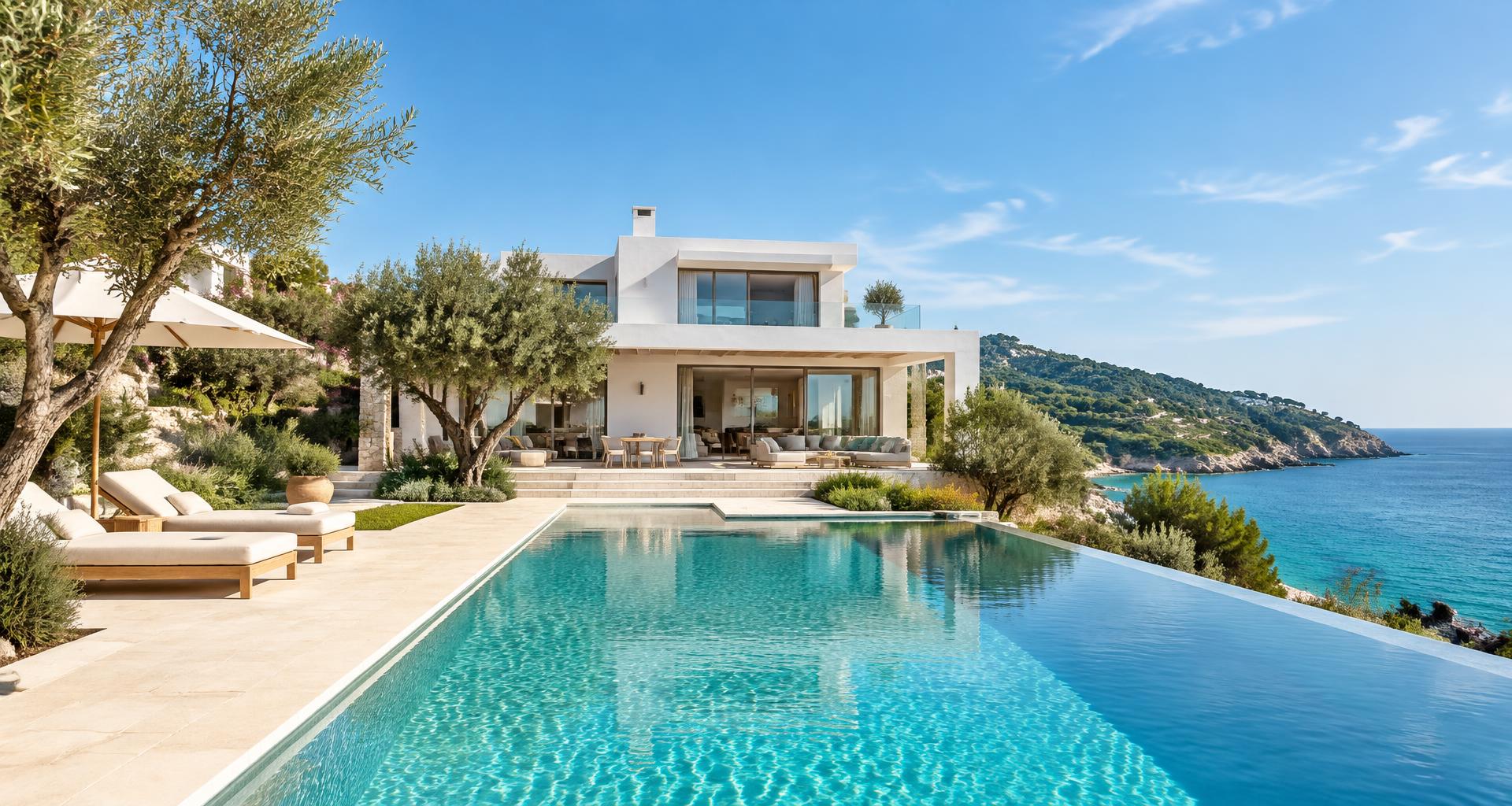 Inspiratie: lichte villa met infinity pool aan de Middellandse Zee